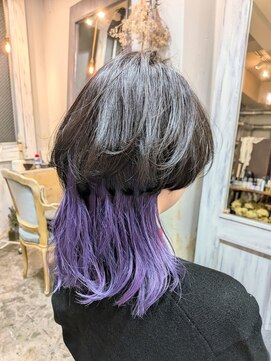 【kimi自由が丘】ケアブリーチカラー×ダブルカラー×ラベンダー