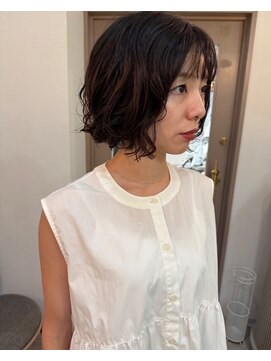 エフ ヘアーアンドリラクゼーション(F. hair & relaxation) ボブパーマ×ミニボブ似合わせカット大人ガーリー