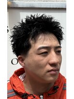 キングオブヘア バイ ノイズ 梅田茶屋町店(KING of hair by NOISM)&nbsp;*スパイキーショートピンパーマツイスパテーパーフェード