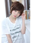 シースルー斜めバング×エアリーショート Ver.2