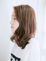 ヘアメイク ナル(hair make nalu)&nbsp;ツヤ系カラーのかきあげミックスカール