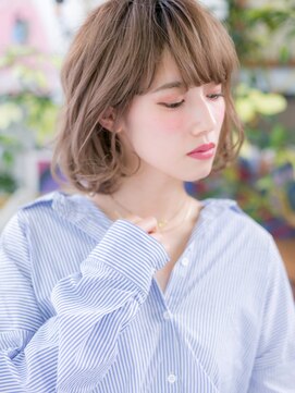 カバーヘア ブリス 上尾西口店(COVER HAIR bliss) ★外国人風ミルキーベージュのゆるふわボブ10代20代30代★7