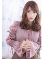 ヘアアンドビューティー ミック(Hair & Beauty miq)&nbsp;メンズウケ◎斜めバング外国人風ブラウンピンクカラーb
