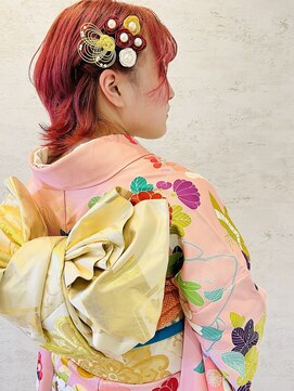 プレゴ(plego) ショートアレンジ成人式スタイル