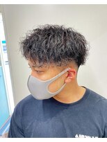 クレア 能見台(CREA) 横浜波巻きスパイラルパーマメンズ束感アップバングフェードヘア
