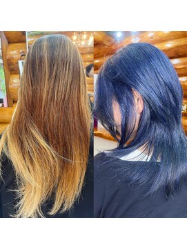 オートヴィーナス 神栖(Haute Venus) ロングウルフカット/ネイビーカラー