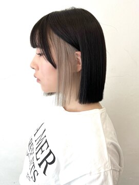 ココ 原宿(KOKO) インナー黒髪小顔クラゲヘアーオリーブグレーココアベージュ