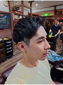 ウルフマッシュパーマハイライト〈理容室〉東浦和メンズ
