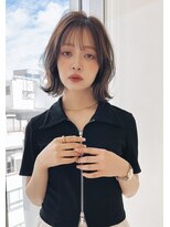 デジタルパーマ外ハネボブ前髪ヘルシースタイル大人美人パーマ