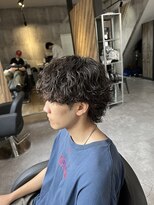 ビカムメンズヘアー 栄店(become men's hair)&nbsp;【波巻きウルフ】ハネ感強め 波巻きパーマ波巻きスパイラル