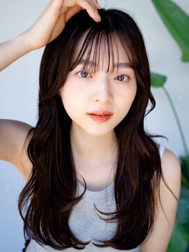 エインアンリー 明治神宮前(AIN.ANLY.) ◯エアリーロングエアリーパーマくびれロングぱっつん前髪デジパ