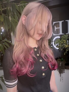 イエナ 渋谷(IENA) エンドカラーグラデーションカラー裾カラー金髪ココアベージュ