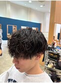 ゆるめ波巻きパーマ