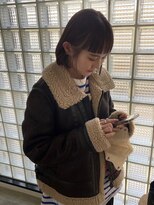 エイチ(811)&nbsp;ショートバレイヤージュマッシュウルフタッセルボブパーマ60代