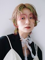 アルバム 銀座(ALBUM GINZA)&nbsp;ボブショートブリーチミディアムデザインカラー_F30326