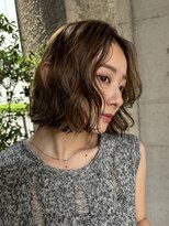 メゾンアクア 表参道(Maison ACQUA)&nbsp;●小顔ミディアムパーマミディアムデジタルパーマボブパーマ黒髪