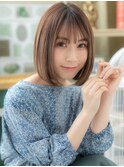 美髪グレーベージュアッシュ前下がりボブディA4志木20代30代40代