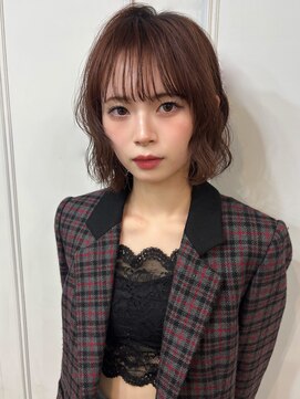 シエルバイアフロート(ciel by afloat) >>ボブパーマ ピンクブラウン