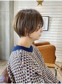 20代30代40代大人ショートヘア/白髪ぼかしハイライト/大人ボブ