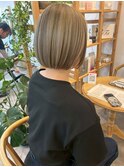 ボブ/切りっぱなしボブ/20代/30代/40代/50代/ミルクティーカラー