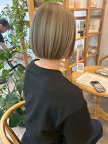 ソラ(SORA.)&nbsp;ボブ/切りっぱなしボブ/20代/30代/40代/50代/ミルクティーカラー