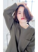 大人女性にオススメのかきあげバング