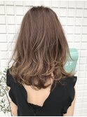 女性の魅力を引き立たせる/とろみセミディ/ラベンダーグレージュ