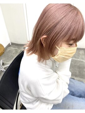 ヨロヘアー(YOLO hair) ブリーチカラー 人気のまろやかピンク