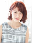 ナチュラルショート/ミルクブラウンダークパープル/ダウンバング