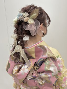 プティクローシェ バイ クオーレ(petite cloche by CUORE) 【振袖ヘア】個性派さんの編みおろし☆