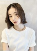 韓国風切りっぱなしボブ 艶髪 チョコレート 小顔カット M0507
