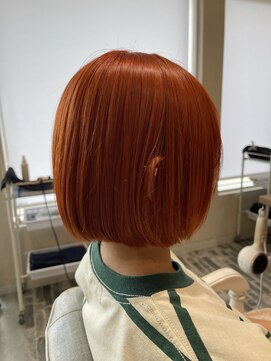 ルシール バイ アリア(Lucir by aria) ショートボブオレンジカラー