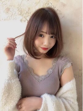 プアメリア 名古屋(Puamelia) 小顔★ボブ/前髪カット×黒髪/ブリーチなし[名古屋]
