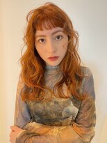 シキ オルガン 大宮(siki ORGAN)&nbsp;ハイトーンオレンジ/おん眉ウェーブヘア