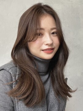 ノイ(noi) 顔周りレイヤーカットくびれヘアミルクティーベージュカラー