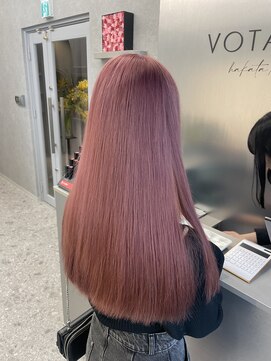 天神美容室 ブリーチ×ピンクカラー×髪質改善