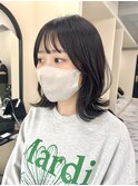 前髪あり　愛されレイヤーボブ♪暗髪　就活カラー　表参道渋谷
