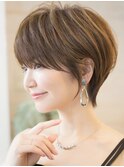 斜めバング/ニュアンスカラー/絶壁解消40代/50代【橋本】