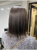 前髪 アンブレラカラー こなれミディ イメチェン 外ハネボブ