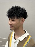 ツイストスパイラル/縦落ちパーマ/メンズマッシュ