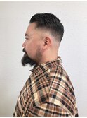 サイドパート　スキンフェード