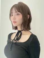 ユーフォリア エヌ 池袋サンシャイン通り店(Euphoria +n)&nbsp;インナーカラーベージュ外ハネミディアムボブ10代20代30代