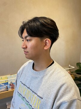 ラボヌールヘアーグレース 門前仲町店(La Bonheur hair grace) 【grace　杉本】センターパート/メンズへア/眉カット