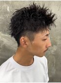 波巻きツイストスパイラルパーマ/フェザーパーマ/眉毛/メンズ