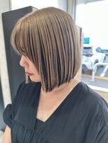 ロエン 西岡崎店(ROEN)&nbsp;アンブレラカラー/ミルクティーベージュ/ボブ/デザインカラー