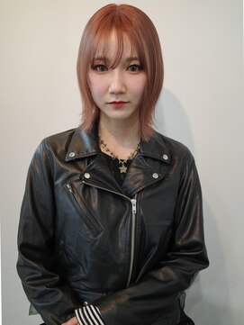 カシェル(cashel) ピンクミルクティーピンクベージュボブハイトーン