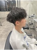刈り上げマッシュ×ソフトツイストパーマ