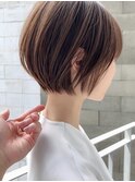 似合わせカットニュアンスカラーナチュラル大人ショートボブ