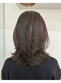 ココアベージュ/オリーブグレー[レイヤーカット/髪質改善/銀座]