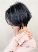 40代50代小顔丸みボブ◎ひし形シルエット大人可愛い◎艶髪